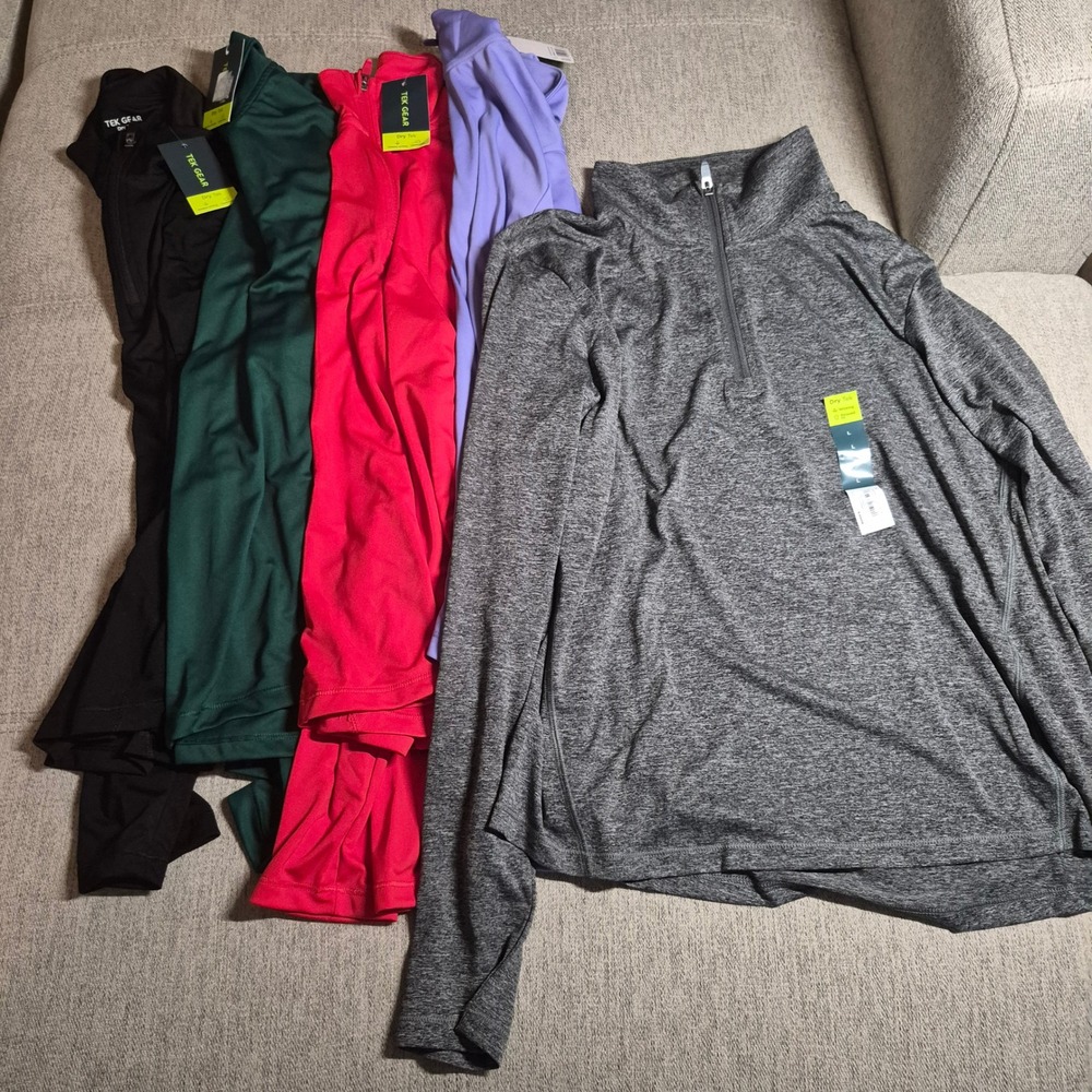 Lot 5 Tek Gear Performance 1/4 zip size L